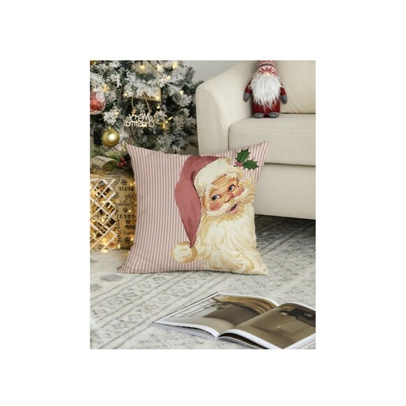 RABUSOFA Pink Santa Claus Christmas Tree Pillow Covers 18 x 18-Inch, Cute!! New! - Picture 3 of 6